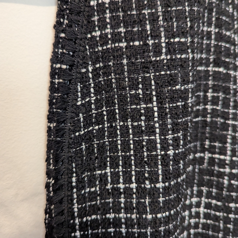 Zara Black and White Textured Trousers
